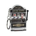 Fruit Slot Machine Keychain Lucky Charm Jackpot Keychains Mini Casino Pendant Bag Charm Novelty Gifts for Kids Adults. 