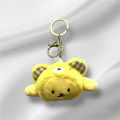 Ys228 cute soft plush head keychain hanging bag lovely chic design ready to ship. 