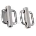 Slide Buckle 316 Stainless Steel Rectangle Adjustable Knurled Roller Belt Buckles Roller Buckle Adjustable Slide Buckle. 
