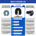 Travel Neck Pillow with Fillable Clothing U-Shaped Pillowcase, Extra Storage Bag, Velvet Neck Pillow Cover for Airplane Travel. 