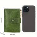 Vintage women's and men's wallet, short 30% off wallet card bag, simple thin anti-theft brush (RFID). 