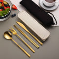 304 Tableware Set Portable Cutlery Set Dinnerware Set High Quality Stainless Steel Knife Fork Spoon Travel Flatware With Box. 