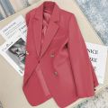 2025 Spring and Autumn New Korean fashion British Style Solid Blazer Women Clothing French Texture Fashion Small Suit Coat Women.