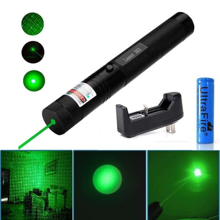 Green laser pointer burning beam adjustable focus laser