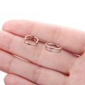 G23 16G Titanium CZ Row Conch Nose Ring Cartilage Hoop Daith Tragus Helix Lobe Earring Hinged Segment Clicker Piercing Jewelry. 