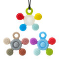 Baby Chewing Accessories Helm Babies Sensory Teether with Textured Design Newborn Infant Anxiety Teether Silicone Teething Toys. 