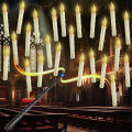 Halloween LED Floating Candles with Magic Wand Remote Battery Operated Potter Floating Candles Warm Light Home Party Decoration.