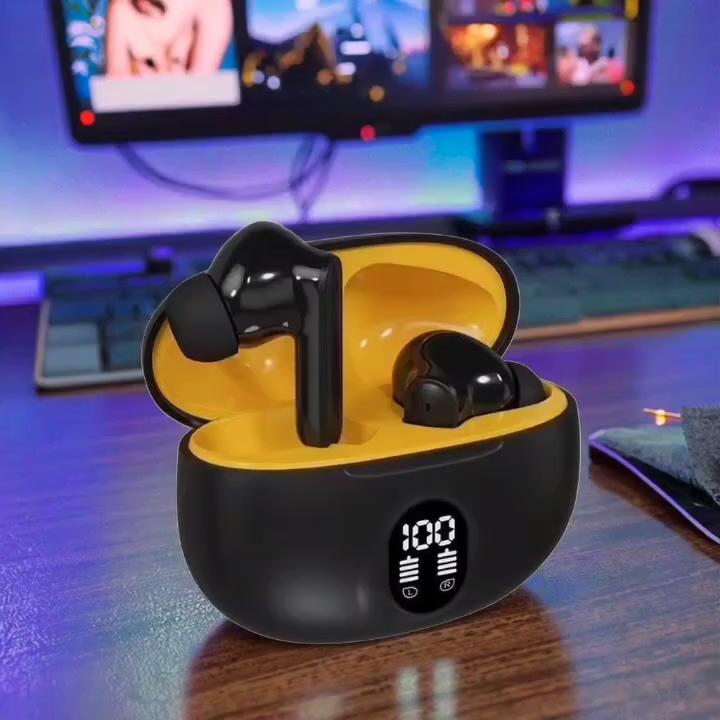 Airbuds, Earbuds, Wireless Earbuds, Bluetooth Earbuds, TWS Earbuds, Airbuds Bluetooth Earphones, Wireless Earphones, Touch Control, HD Sound, Deep Bass, ENC Noise Cancellation, Gaming Earbuds, LED Display, Long Battery