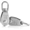 2PCS Heavy-Duty Stainless Steel M15 Marine Single Wheel Swivel Pulley Block Lifting Rope Pulley For Heavy Duty Cable Rope. 