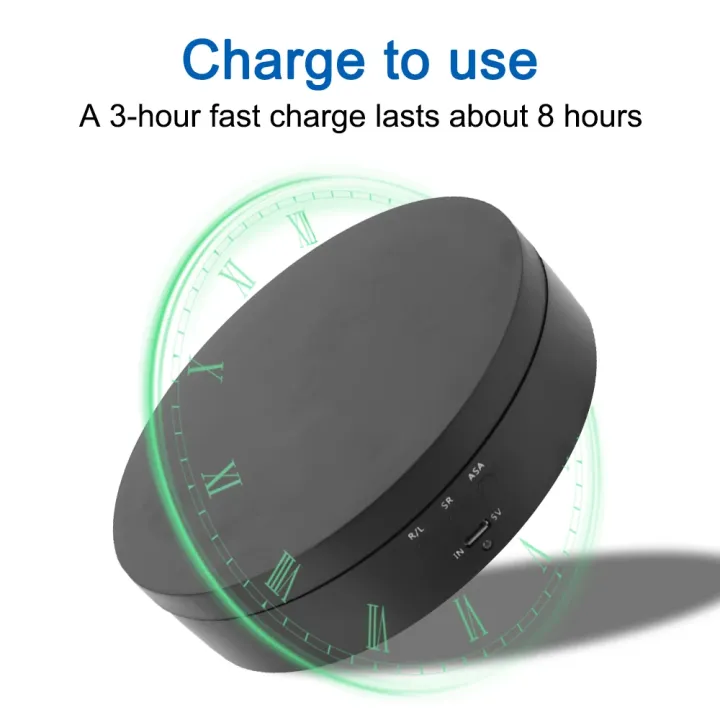 Jewelry%20Holder%20Electric%20Rotating%20Display%20Battery%20Operated%203%20Speeds%20Stand%20Mirror%20360%20Degree%20Turntable%20-%20Image%202