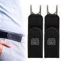 No Buckle Elastic Belt Adjustable Metal Hook Closure Buckleless Invisible Waist Strap Comfortable Side Waistband Jeans .