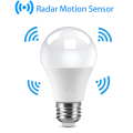 Radar Detection LED Light Bulb 220V E27 12W Radar Motion Induction Lamp Built-in Radar/Light Sensors For Home Stairs. 