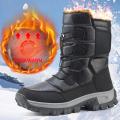 New Warm Men Plush Snow Boots High Top Winter Men's Boots Waterproof Winter Motorcycle Boots Outdoor Anti-Slip Men Hiking Boots. 