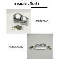 Silver 50mm 60mm long and short plated steel padlock, gun ball lock system 2 sides anti locksmith. 