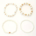 4-piece Suit New Ins Summer Love Pearl Bracelet Minority Female Bracelet Suit.