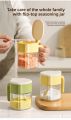 Kitchen seasoning bottles Home seasoning box Glass seasoning jar Moisture-proof sealed salt jar with spoon seasoning bottle.