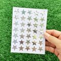 Silver Star stickers (10 sheets) colorful DIY Scrapbook Diary scrapbook craft toy reward kids good silver star sticker. 