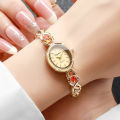 Elegant Diamond Bracelet Strap Women Watches Ladies Oval Dial Analog Quartz Wristwatch Reloj Mujer Girls Clock (Without Box).