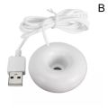 Mini Donut Negative Ion Humidifier USB Round Household Air Purifier for Home Office Desktop Donut Steam Diffuser Mini Sprayer.