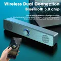 PC Soundbar Wired and Wireless Bluetooth Speaker USB Powered Soundbar for TV Pc Laptop Gaming Home Theater Surround Audio System. 