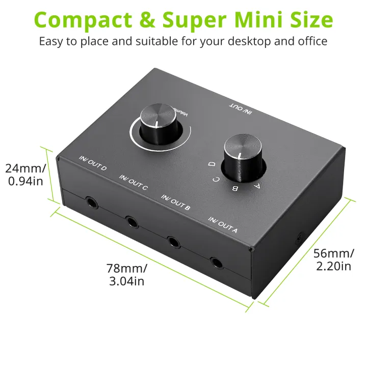 4%20Way/2%20Way%203.5mm%20Stereo%20Audio%20Switcher%20Bi-Directional%20Audio%20Switch%20Splitter%20Box%202%20In%201%20Out%204%20In%201%20Out%20with%20Mute%20Button%20-%20Image%204