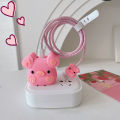 Cute IPhone Cable Protector Cover 18W 20W EU US Cartoon Charger Case Line Spiral Winder for IPhone 15 14 13 12 Pro Max. 