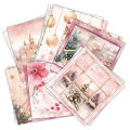 12pcs Retro Christmas Scrapbook Paper,Christmas Tree Design Single Sided DIY Craft Paper For Journal Card Making Gift Decoration. 
