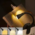 3 Color Mini LED Book Light Eye Protection Adjustable Clip 360° Flip Study Lamp Rechargeable For Travel Bedroom Reading. 