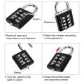8 Digits Password Code Outdoor Combination Padlock Waterproof Zinc Alloy Suitcase Travel Luggage Anti-thieft Keyed Smart Lock.