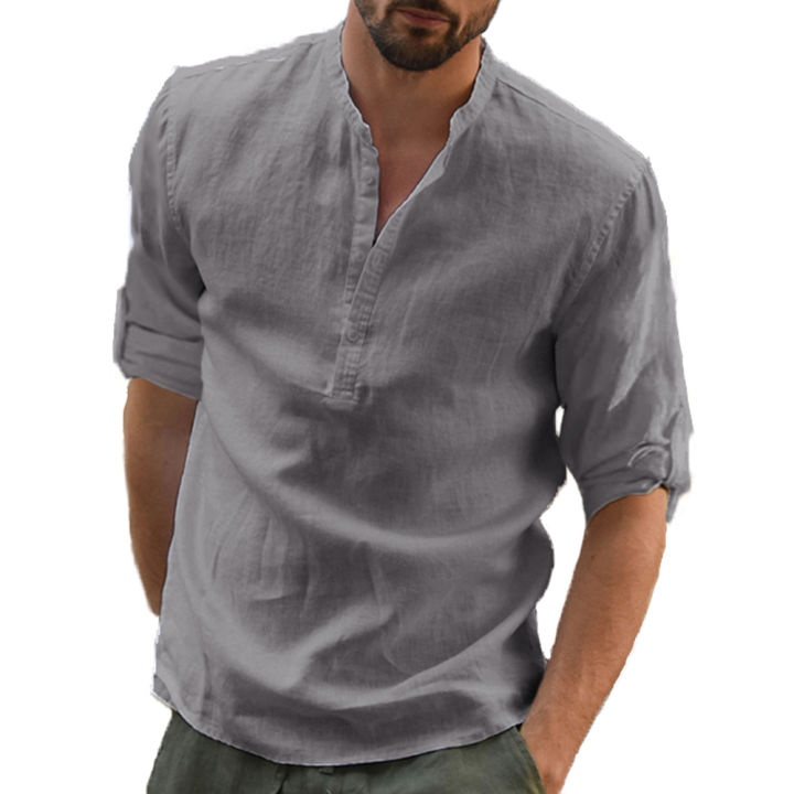 KB%20New%20Men's%20Casual%20Blouse%20Cotton%20Linen%20Shirt%20Loose%20Tops%20Long%20Sleeve%20Tee%20Shirt%20Spring%20Autumn%20Casual%20Handsome%20Men%20Shirts%20-%20Image%207