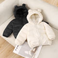 2025 Autumn Winter New Kids Leisure Hooded Warm Jacket For Girls Parka Baby Boys Warm Coats Zipper Outerwear Children's Clothing. 