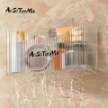 YTC Bathroom Wall-mounted Storage Box Toiletries Counter Perforation-free Storage Shelf Bathroom Wall-mounted Storage Box. 