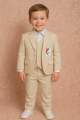 Premium Formal 3-Piece Suit for Boys – Blazer, Vest & Pants, Shirt, Bow tie Set (6 Months to 11 Years). 