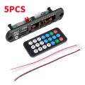 1-10PCS Bluetooth 5.3 Car Kit Wireless MP3 Decoder Board Audio 12V WMA Car Music Player Module Lossless Audio USB AUX TF Radio. 
