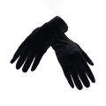 Simple Wedding Bridal Black Short Gloves Cozy Velvet Handschuh Wrist Finger Brides Bridesmaid Gloves.