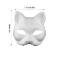 3/5Pcs Paper Blank Mask Half Face Hand-painted Cat Fox Mask Anime Demon Slayer Masquerade Halloween Festival Cosplay Prop. 