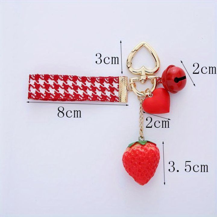 1PC%20Strawberry%20Red%20Heart%20Keychain%20Keyring%20for%20Women%20Girl%20Jewelry%20Simulated%20Fruit%20Cute%20Car%20Key%20Holder%20Keyring%20bag%20decoration%20-%20Image%205