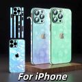 Glow in Dark UV Film Screen Protector For Apple iPhone 16 Pro Max 15 Plus 12 13 14 Back Cover Border Luminous Protective Sticker. 