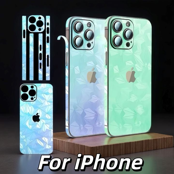Glow in Dark UV Film Screen Protector For Apple iPhone 16 Pro Max 15 Plus 12 13 14 Back Cover Border Luminous Protective Sticker