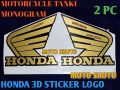 Honda Tanki Sticker Logo 3D Monogram Bike CD-70 & CG-125. 