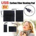 5V USB Carbon Fiber Heating Pad Hand Warmer Body Warmer Fast-Heating Heating Film Electric Winter Infrared Fever Heat Mat. 