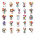 50pcs Cute Cartoon Flower Stickers Set Aesthetic DIY Decals for Luggage Guitar Notebook Cartoon Bottle Design Graffiti Decoratio. 