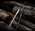 Zelda Sword, Legend of Zelda Link's Master Sword Steel Variation in Blue with Leather Sheath. 