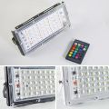 RGB flood light with remote control 50W LED waterproof IP66 ultra light flood light AC220V outdoor flood light. 