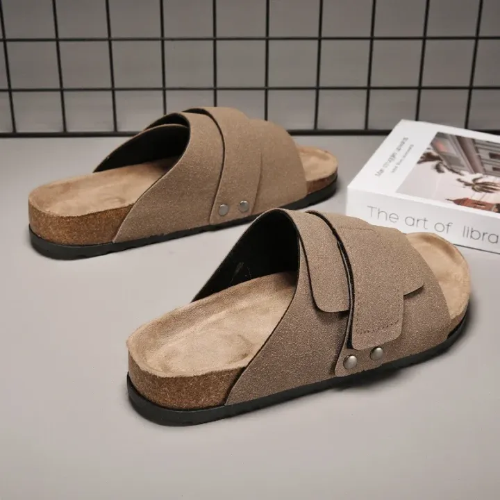 Cork%20Slippers%20Men%20Summer%20Beach%20Slides%20Suede%20Leather%20Womens%20Flat%20Sandals%20Fashionable%20Outdoor%20Male%20Mules%20Non%20Slip%20Babouche%20Femm%20-%20Image%207