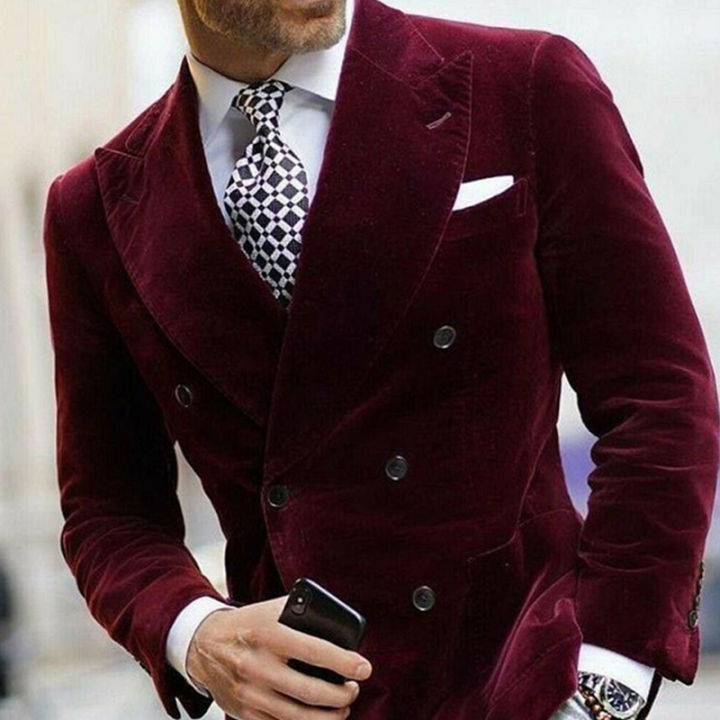 Burgundy%20Velvet%20Blazer%20for%20Men%20with%20Double%20Breasted%20Dinner%20Jacket%20Elegant%20Smoking%20Suit%20Coat%202023%20-%20Image%203