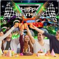 Truck Themed Backdrop Photography Monster Happy Birthday Party Supplies Jam Burning Flame Car Grave Digger Boys Kids Background. 
