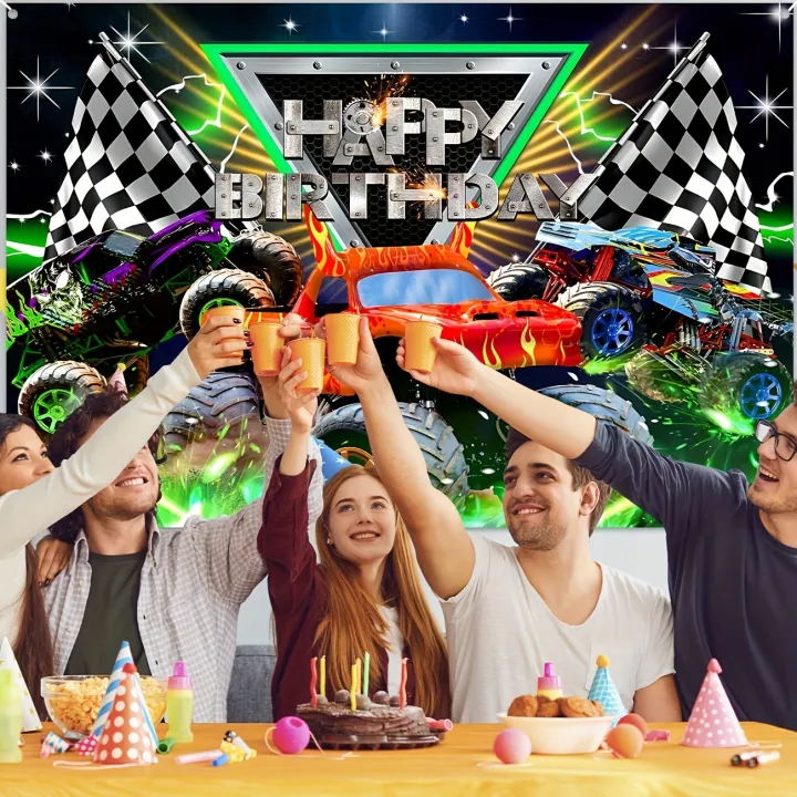 Truck%20Themed%20Backdrop%20Photography%20Monster%20Happy%20Birthday%20Party%20Supplies%20Jam%20Burning%20Flame%20Car%20Grave%20Digger%20Boys%20Kids%20Background%20-%20Image%204