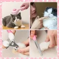 8Pcs Cat Brush Beauty Kit With Pet Nail Clippers And Files Pet Self-Cleaning Kit Flea Comb Pet Shampoo Bath Brush Pet Sheddin. 