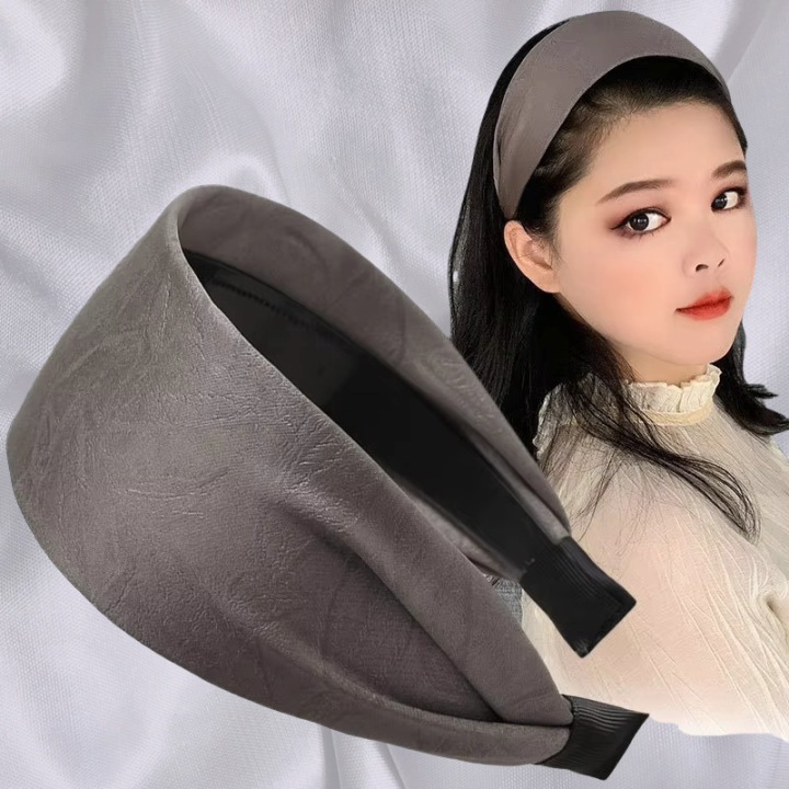 French Headband with Wide High-end Hairband Cover White Hair and Decorate Hair Accessories Headbands for Women